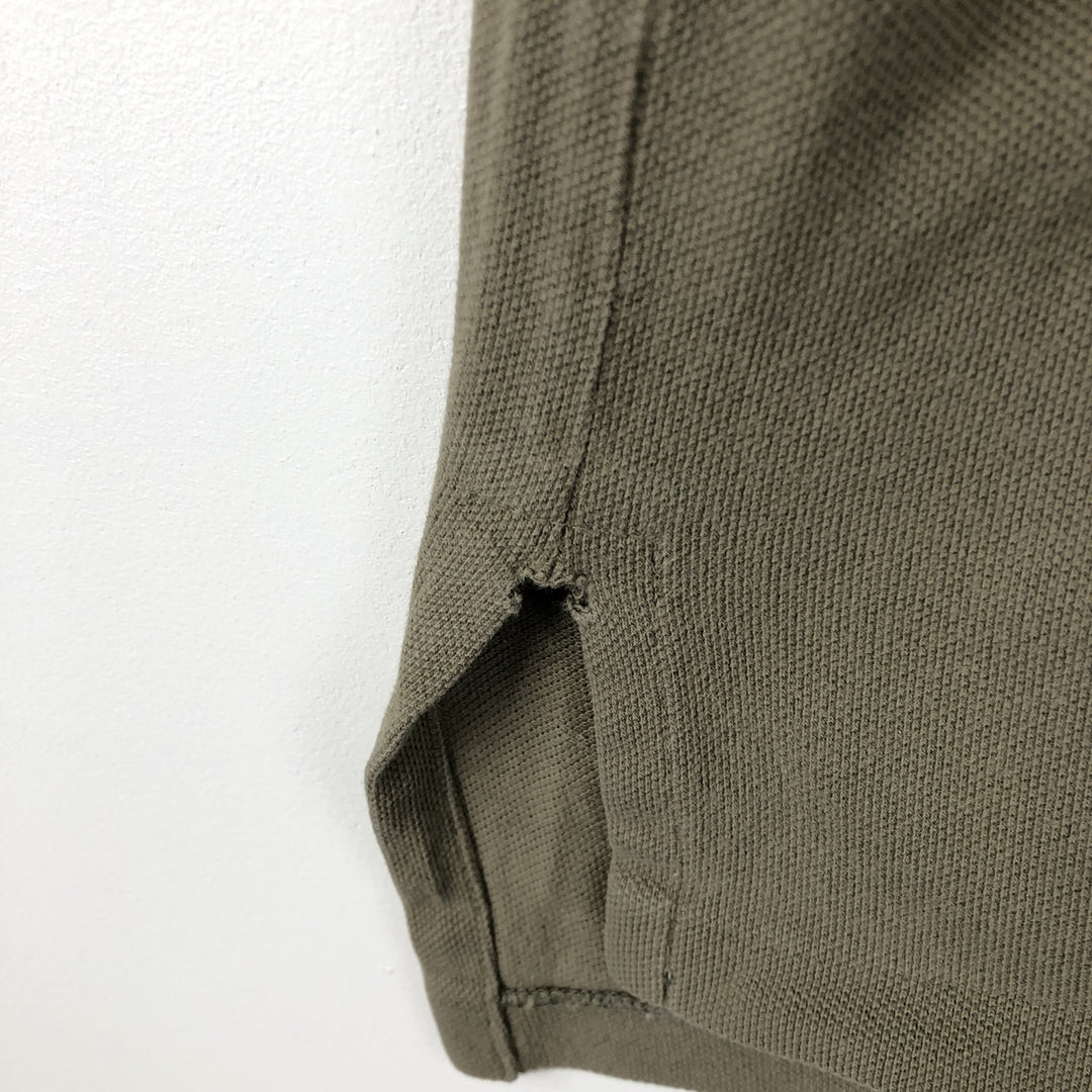 Ralph Lauren POLO by Ralph Lauren CUSTOM FIT short sleeve polo shirt, men's M size cotton Khaki type brown Vintage Second Hand