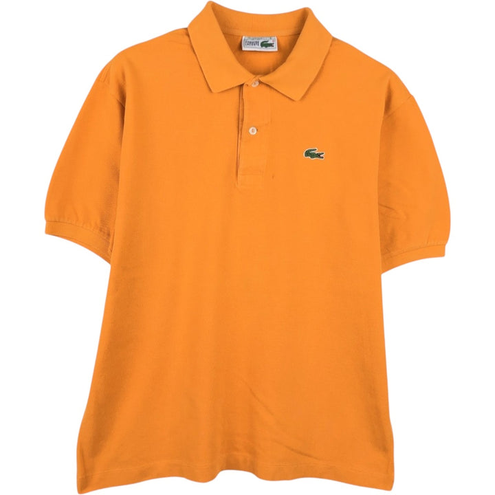 80s-90'S Lacoste Chemise French Lacoste Short-Sleeve Polo Shirt, Size 6 (Men's XL equivalent), Vintage cotton orange type Vintage Second Hand