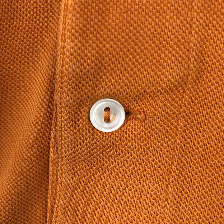 80s-90'S Lacoste Chemise French Lacoste Short-Sleeve Polo Shirt, Size 6 (Men's XL equivalent), Vintage cotton orange type Vintage Second Hand