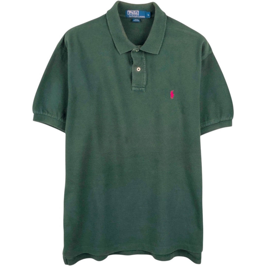 Ralph Lauren POLO by Ralph Lauren short sleeve polo shirt, men's size L cotton green type Vintage Second Hand