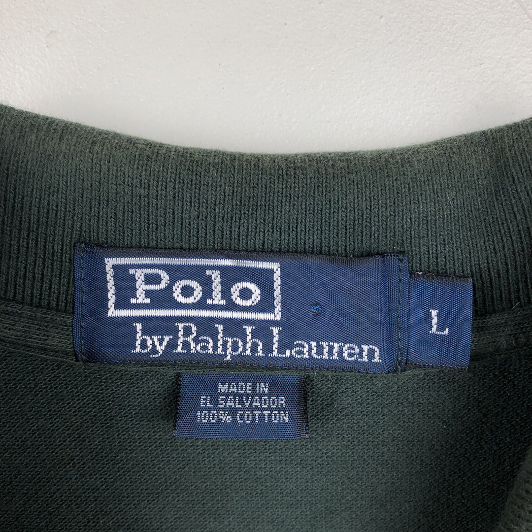 Ralph Lauren POLO by Ralph Lauren short sleeve polo shirt, men's size L cotton green type Vintage Second Hand