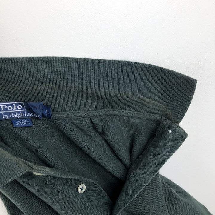 Ralph Lauren POLO by Ralph Lauren short sleeve polo shirt, men's size L cotton green type Vintage Second Hand