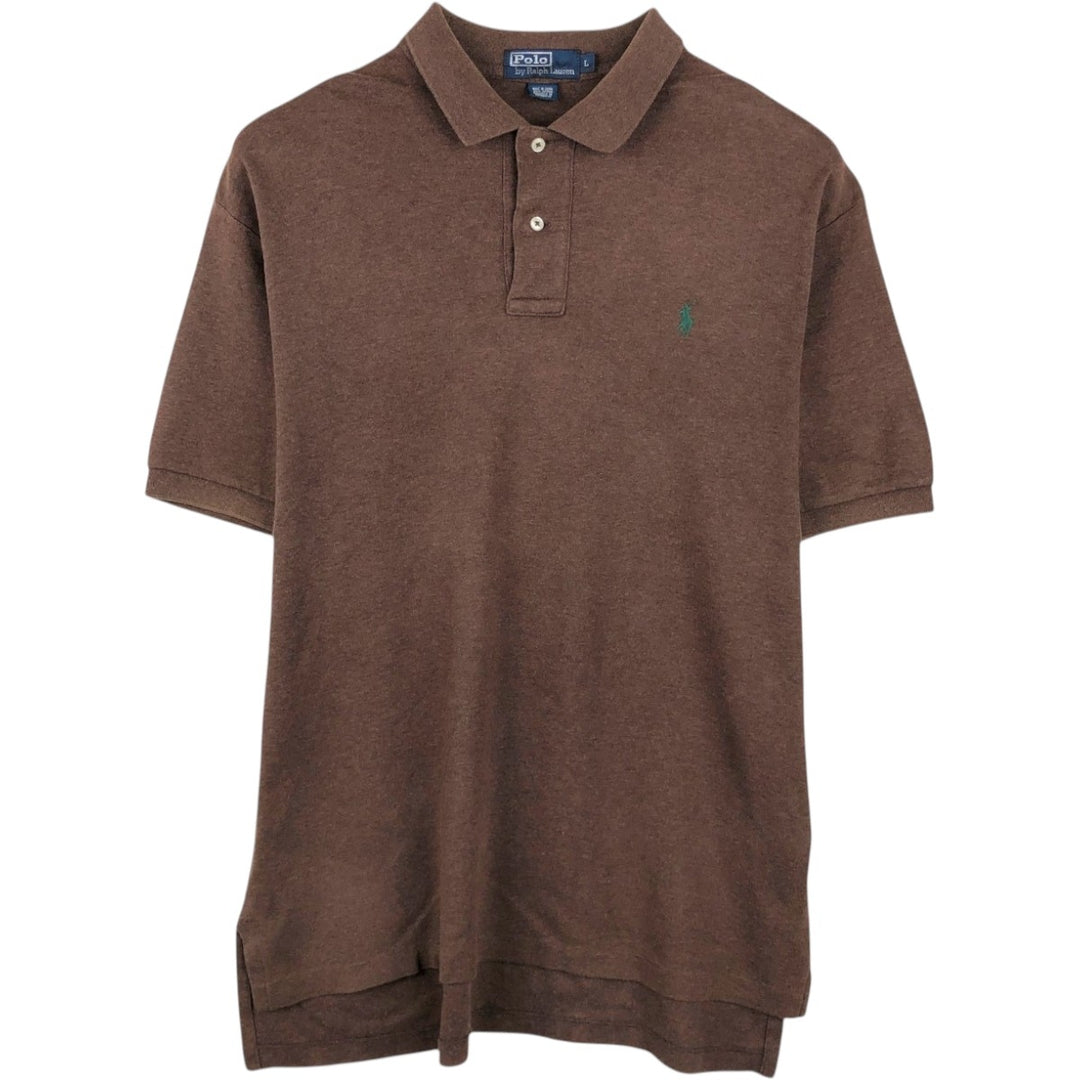 Ralph Lauren POLO by Ralph Lauren short sleeve polo shirt, men's size L cotton brown type Vintage Second Hand