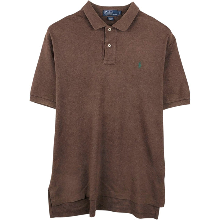 Ralph Lauren POLO by Ralph Lauren short sleeve polo shirt, men's size L cotton brown type Vintage Second Hand