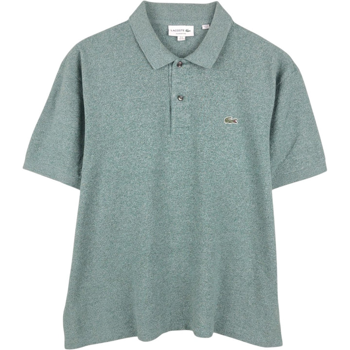 Lacoste Classic Fit short sleeve polo shirt size 6, men's XL cotton green type yellow green Vintage Second Hand