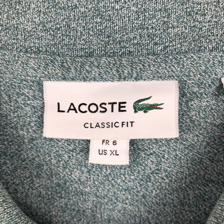 Lacoste Classic Fit short sleeve polo shirt size 6, men's XL cotton green type yellow green Vintage Second Hand
