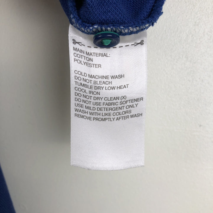 Adidas short sleeve polo shirt, size L for men cotton blue type Vintage Second Hand