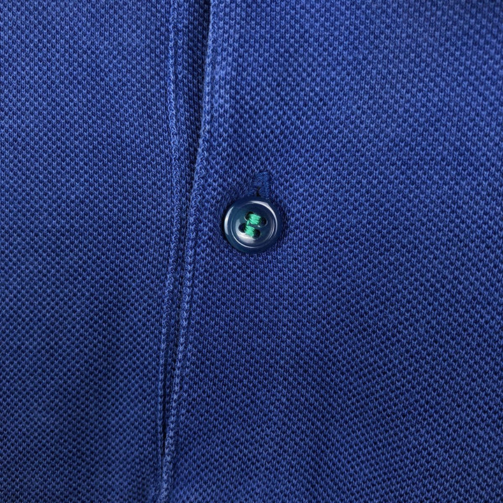 Adidas short sleeve polo shirt, size L for men cotton blue type Vintage Second Hand
