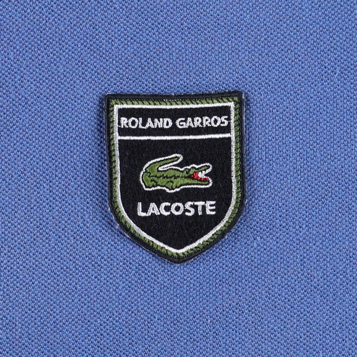Lacoste Roland-Garros Short-Sleeve Polo Shirt, Size 4 (Men's M equivalent) cotton Blue type light blue Vintage Second Hand