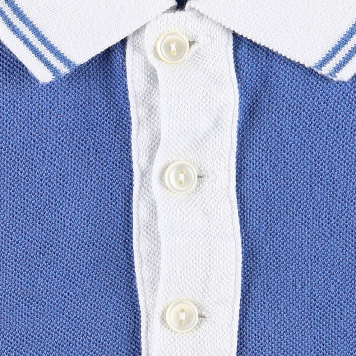 Lacoste Roland-Garros Short-Sleeve Polo Shirt, Size 4 (Men's M equivalent) cotton Blue type light blue Vintage Second Hand