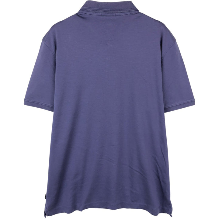 90s-00'S Calvin Klein short-sleeved polo shirt, men's size L equivalent, vintage. cotton Purple type blue-purple Vintage Second Hand