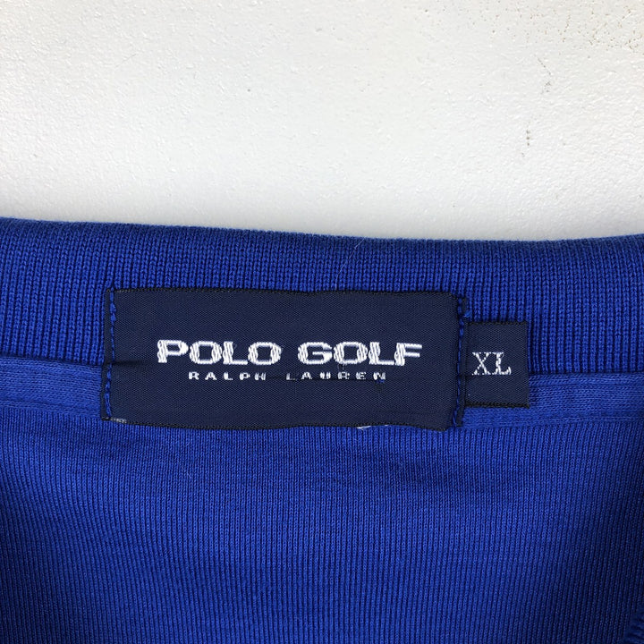 Ralph Lauren POLO GOLF Short Sleeve Striped Polo Shirt Men's XL cotton blue type Vintage Second Hand