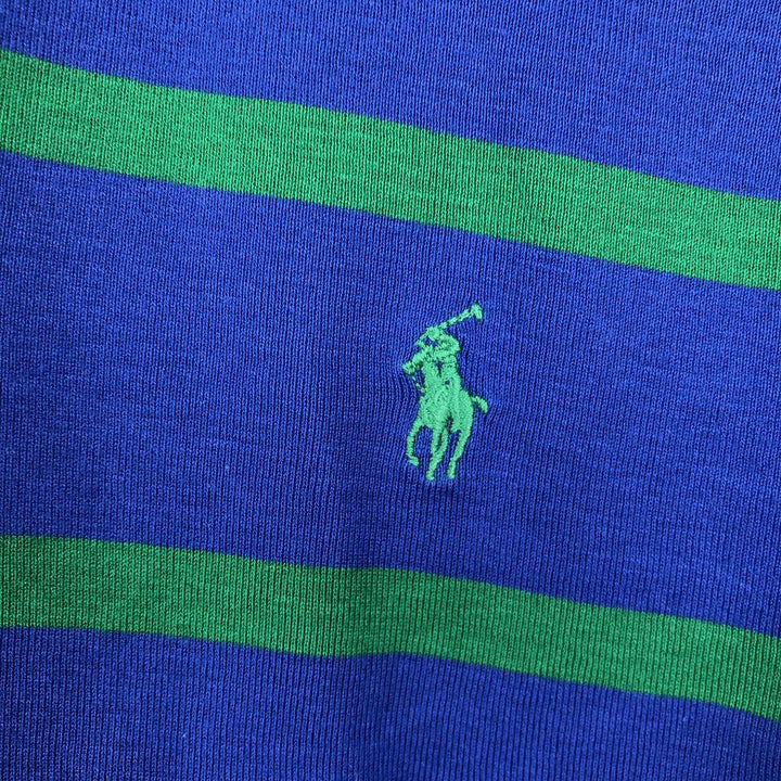 Ralph Lauren POLO GOLF Short Sleeve Striped Polo Shirt Men's XL cotton blue type Vintage Second Hand
