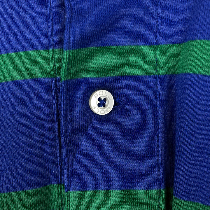 Ralph Lauren POLO GOLF Short Sleeve Striped Polo Shirt Men's XL cotton blue type Vintage Second Hand