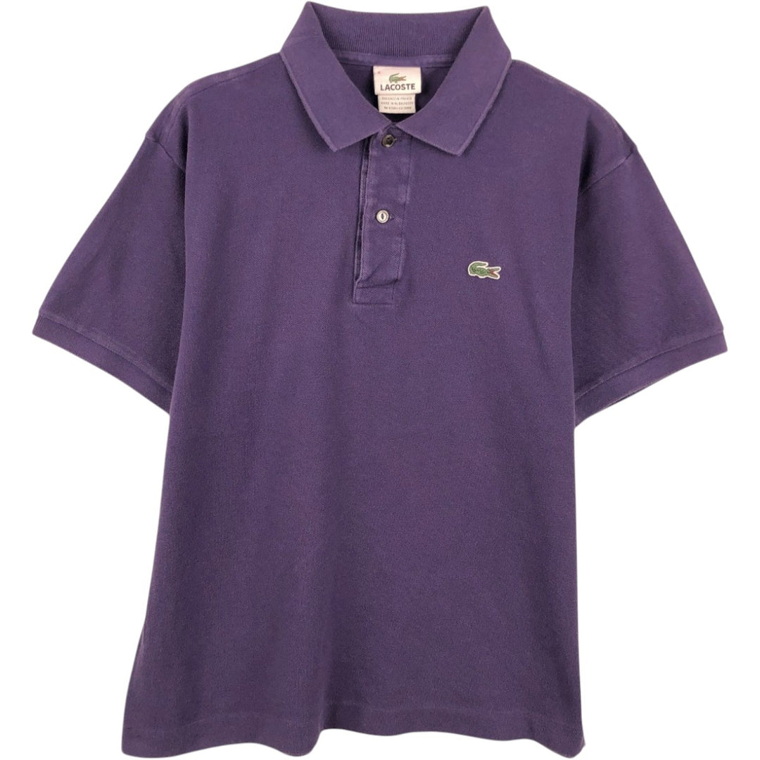 Lacoste LACOSTE French design short sleeve polo shirt size 4, men's M size cotton purple type Vintage Second Hand