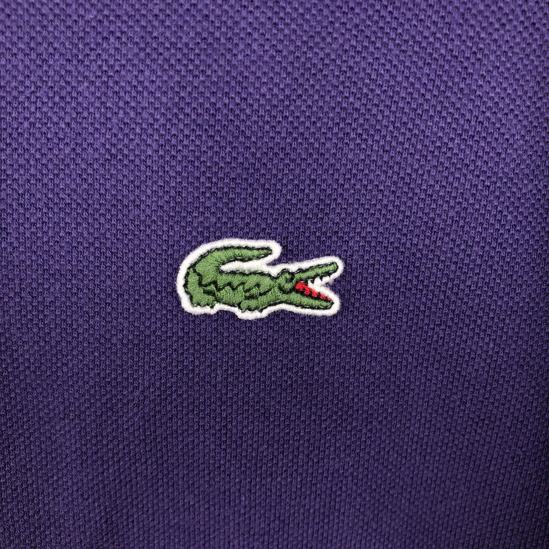Lacoste LACOSTE French design short sleeve polo shirt size 4, men's M size cotton purple type Vintage Second Hand