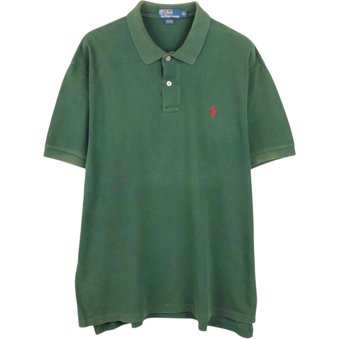 Ralph Lauren POLO by Ralph Lauren short sleeve polo shirt, men's XL size cotton green type Vintage Second Hand