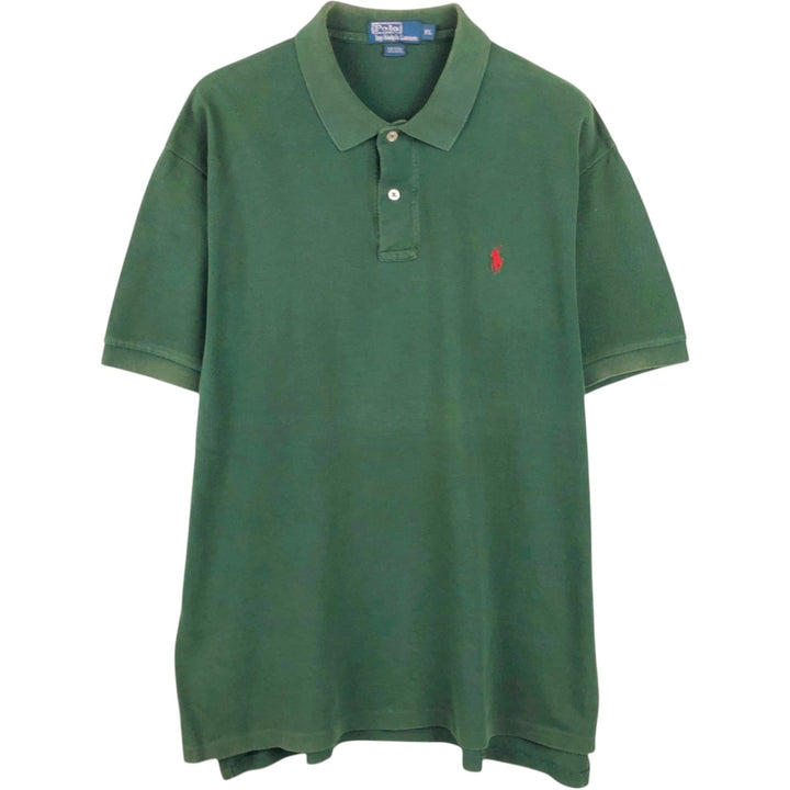 Ralph Lauren POLO by Ralph Lauren short sleeve polo shirt, men's XL size cotton green type Vintage Second Hand
