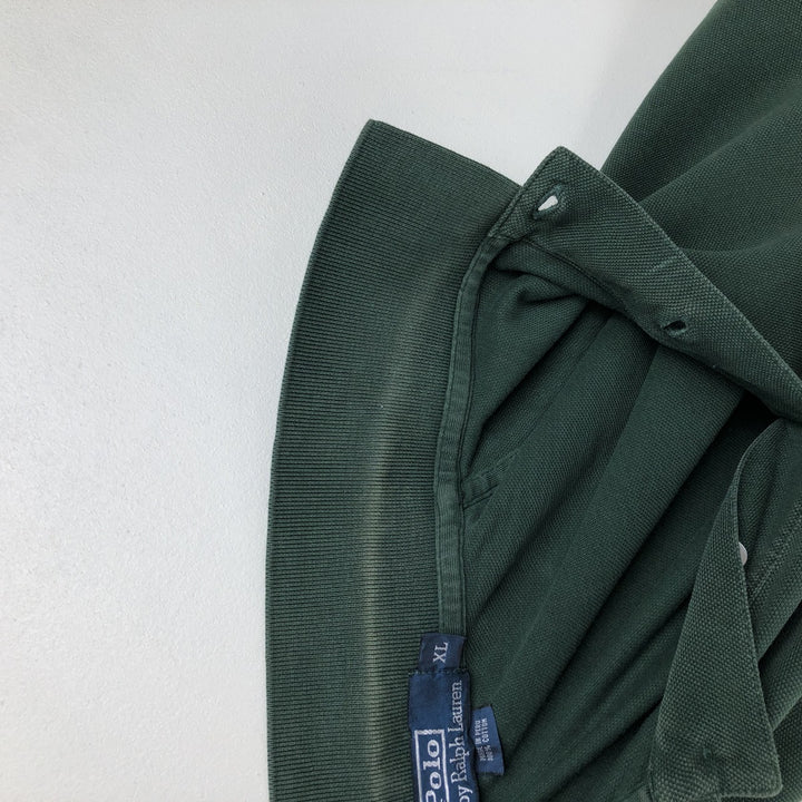 Ralph Lauren POLO by Ralph Lauren short sleeve polo shirt, men's XL size cotton green type Vintage Second Hand
