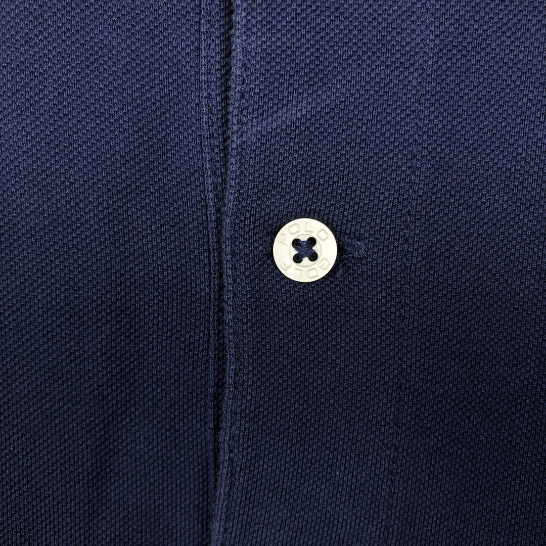 Ralph Lauren POLO GOLF PRO FIT Short-Sleeve Polo Shirt, Men's Size L (approx.) Pima Cotton navy blue type Vintage Second Hand