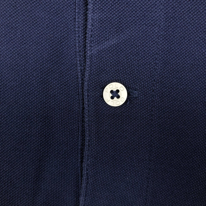 Ralph Lauren POLO GOLF PRO FIT Short-Sleeve Polo Shirt, Men's Size L (approx.) Pima Cotton navy blue type Vintage Second Hand