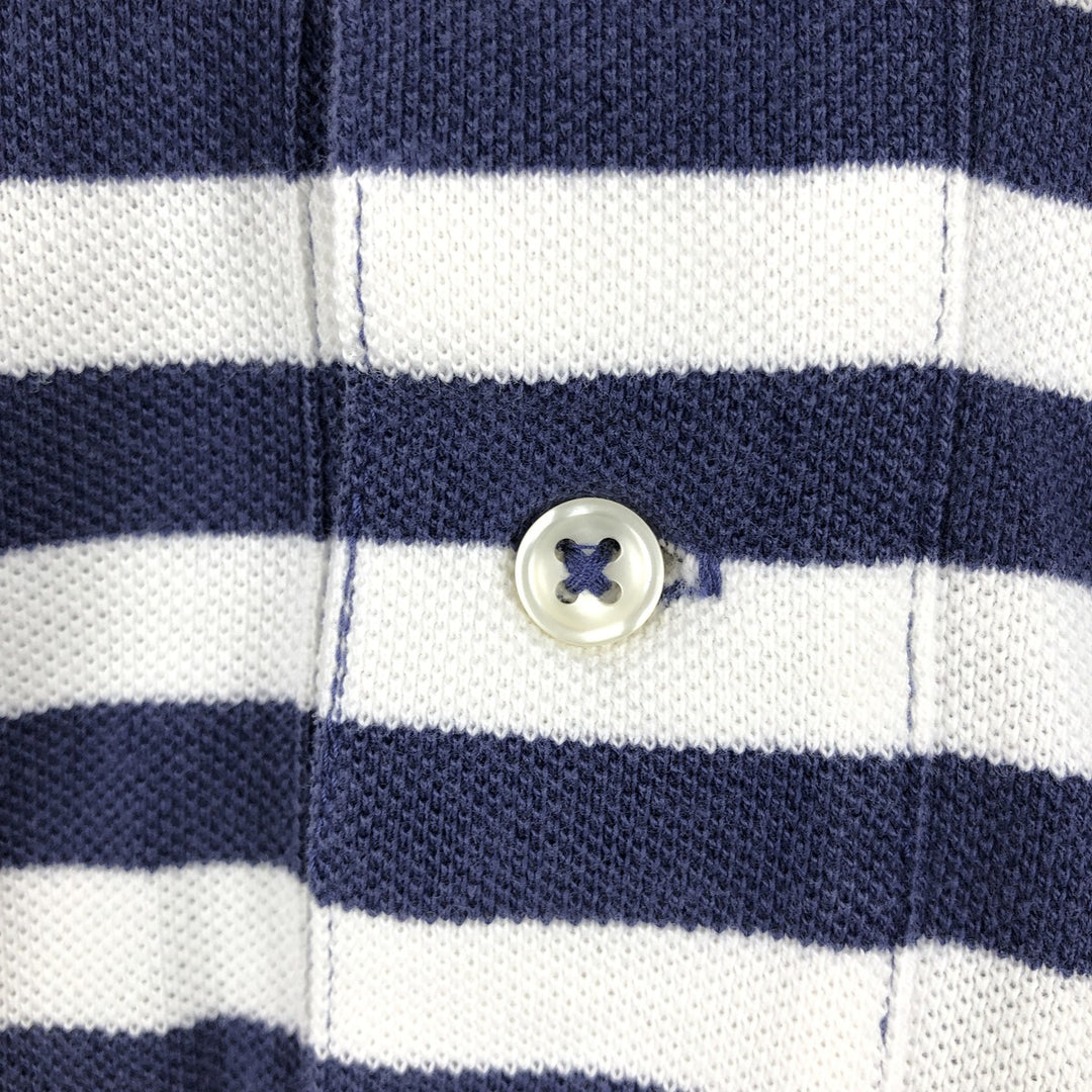 Ralph Lauren POLO by Ralph Lauren short sleeve striped polo shirt, men's size L cotton Purple type blue-purple Vintage Second Hand