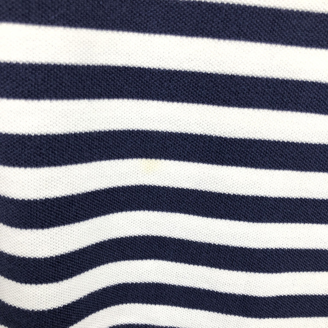 Ralph Lauren POLO by Ralph Lauren short sleeve striped polo shirt, men's size L cotton Purple type blue-purple Vintage Second Hand
