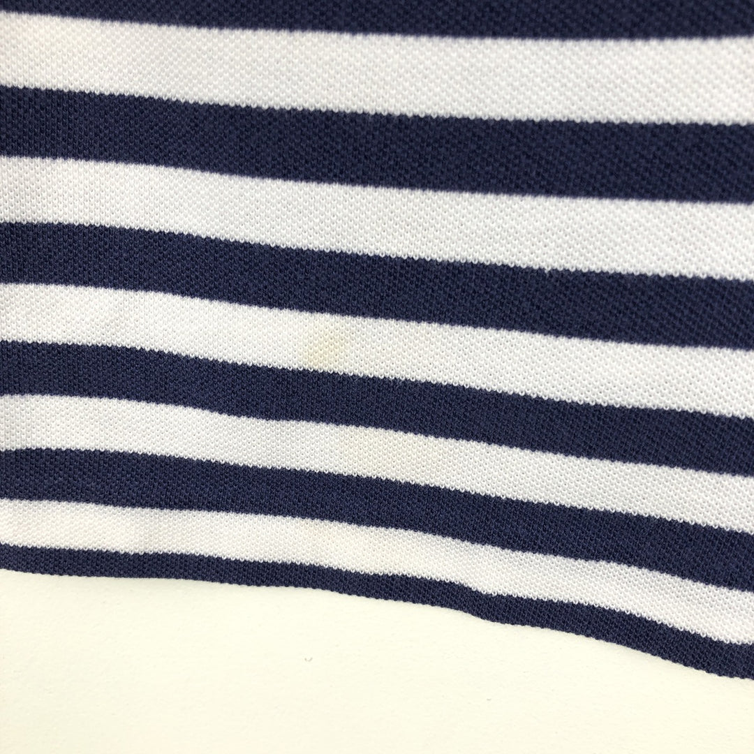 Ralph Lauren POLO by Ralph Lauren short sleeve striped polo shirt, men's size L cotton Purple type blue-purple Vintage Second Hand