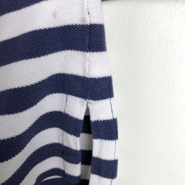Ralph Lauren POLO by Ralph Lauren short sleeve striped polo shirt, men's size L cotton Purple type blue-purple Vintage Second Hand