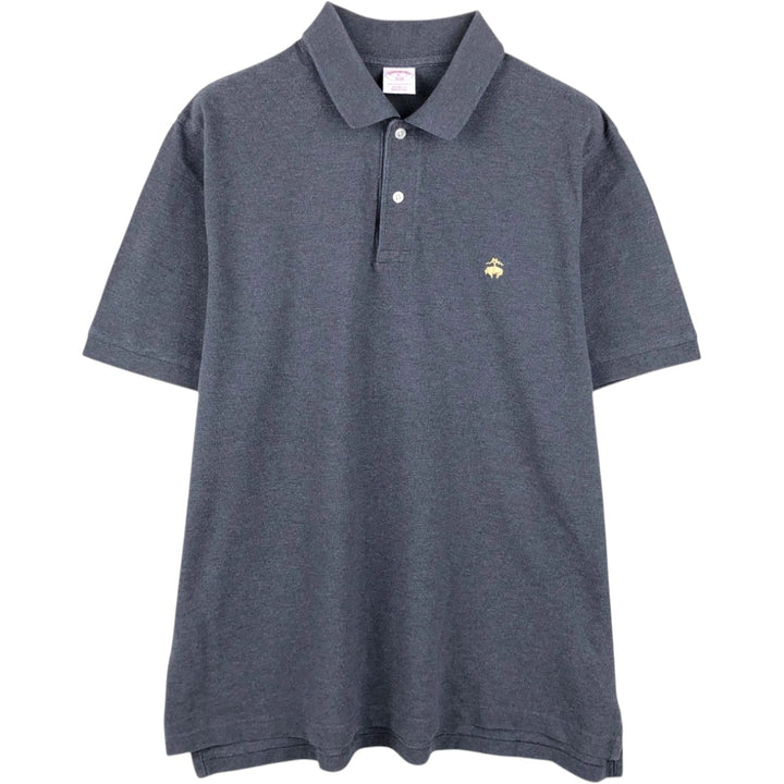 Brooks Brothers 1818 Short-Sleeve Polo Shirt, Men's Size XL (approx.) cotton Charcoal Vintage Second Hand