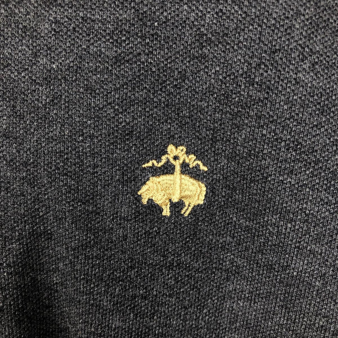 Brooks Brothers 1818 Short-Sleeve Polo Shirt, Men's Size XL (approx.) cotton Charcoal Vintage Second Hand