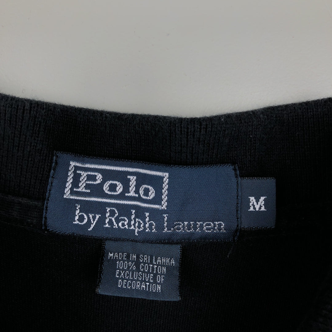 Ralph Lauren POLO by Ralph Lauren short sleeve polo shirt, men's size M cotton black type Vintage Second Hand