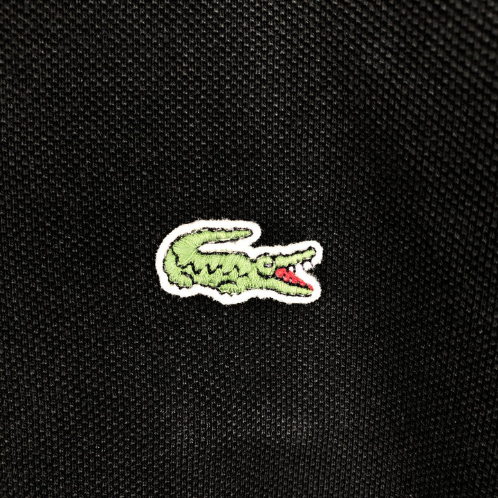 Lacoste Classic Fit short sleeve polo shirt, men's size L cotton black type Vintage Second Hand