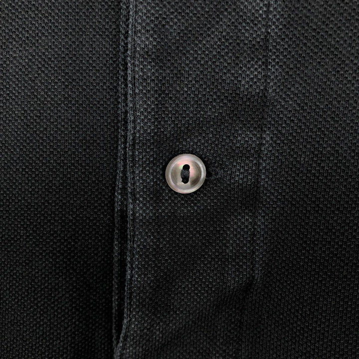 Lacoste Classic Fit short sleeve polo shirt, men's size L cotton black type Vintage Second Hand