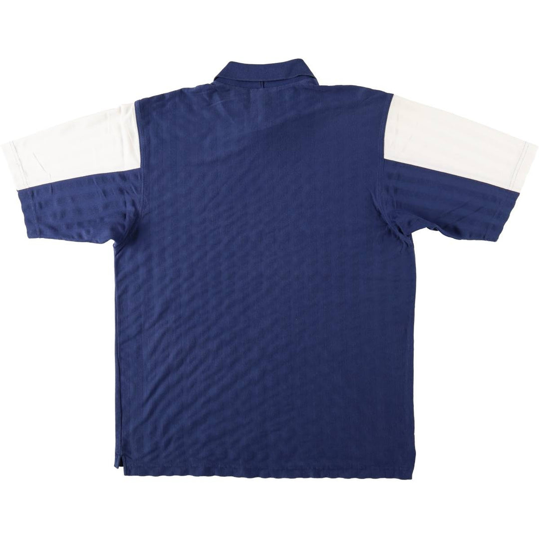 90'S Nike short sleeve polo shirt, men's XL size, vintage cotton navy blue type Vintage Second Hand