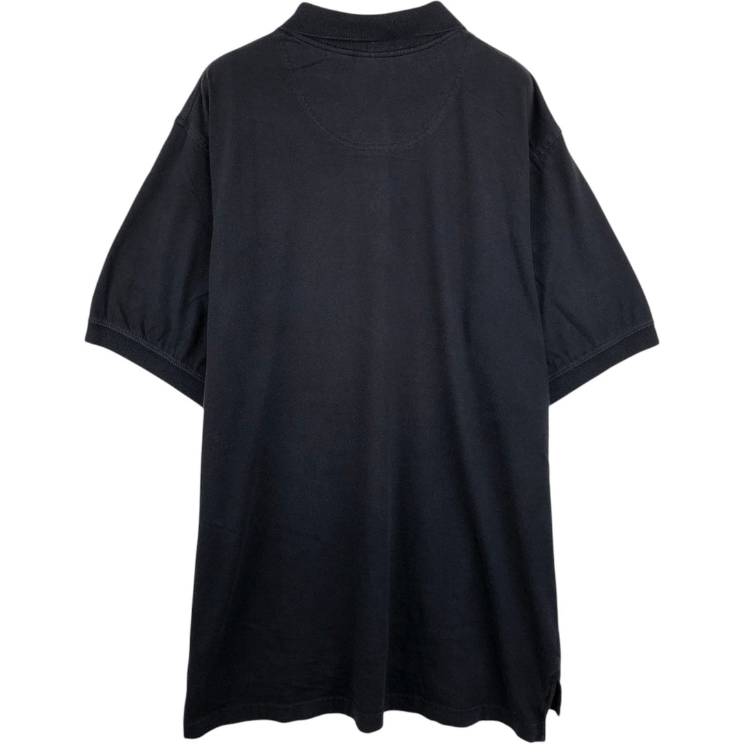 LLBean Men's Short Sleeve Polo Shirt (Size L) cotton black type Vintage Second Hand