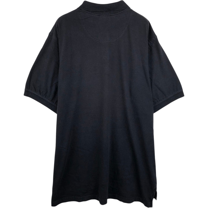 LLBean Men's Short Sleeve Polo Shirt (Size L) cotton black type Vintage Second Hand