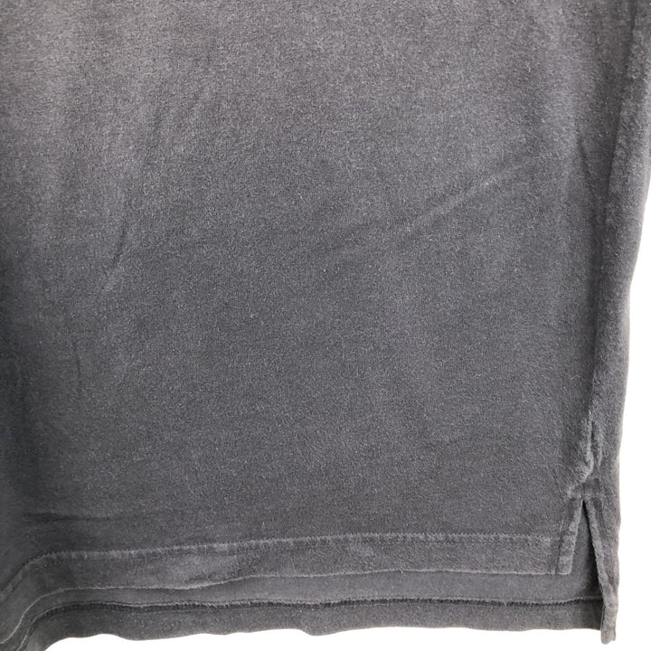 LLBean Men's Short Sleeve Polo Shirt (Size L) cotton black type Vintage Second Hand