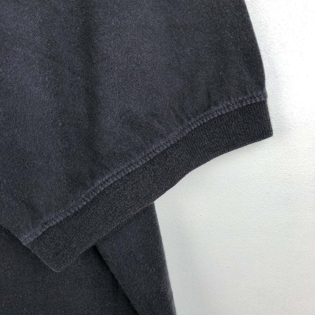 LLBean Men's Short Sleeve Polo Shirt (Size L) cotton black type Vintage Second Hand