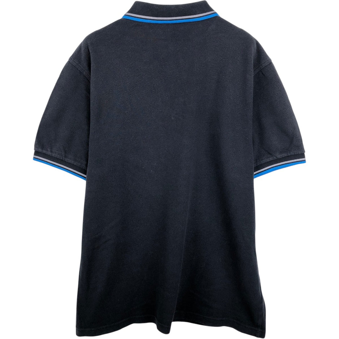 Fred Perry short sleeve polo shirt, size L for men cotton black type Vintage Second Hand