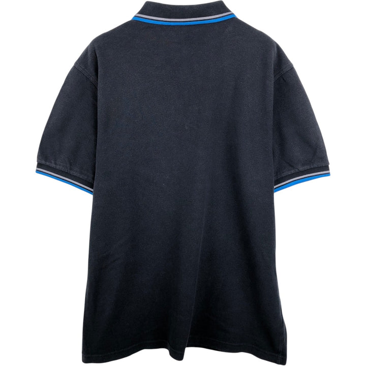 Fred Perry short sleeve polo shirt, size L for men cotton black type Vintage Second Hand