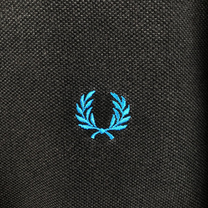 Fred Perry short sleeve polo shirt, size L for men cotton black type Vintage Second Hand