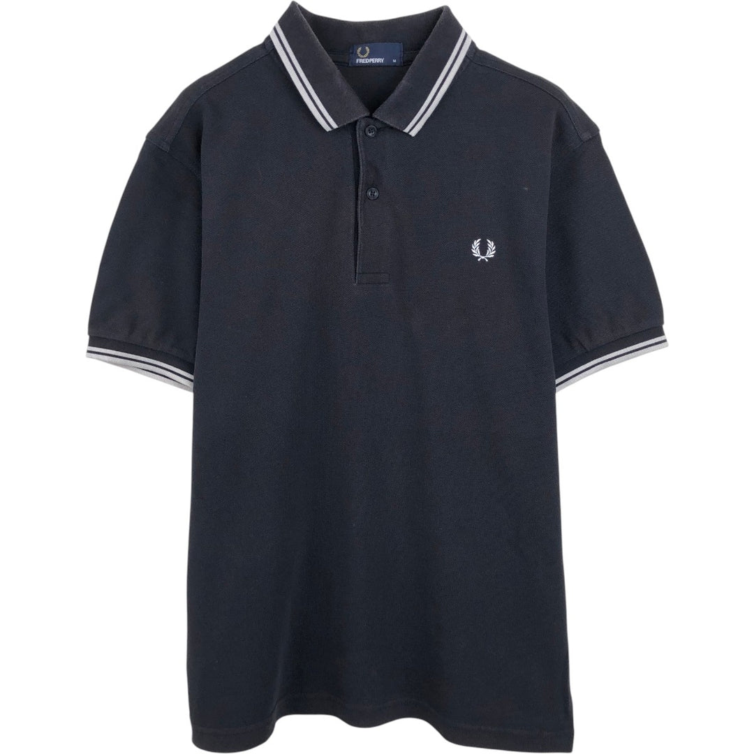 Fred Perry short sleeve polo shirt, size M for men unclear black type Vintage Second Hand