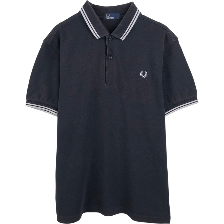 Fred Perry short sleeve polo shirt, size M for men unclear black type Vintage Second Hand