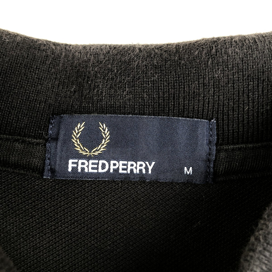 Fred Perry short sleeve polo shirt, size M for men unclear black type Vintage Second Hand