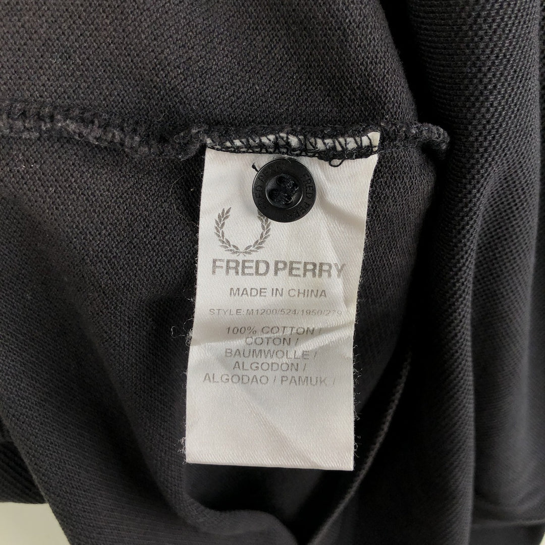 Fred Perry short sleeve polo shirt, size M for men unclear black type Vintage Second Hand