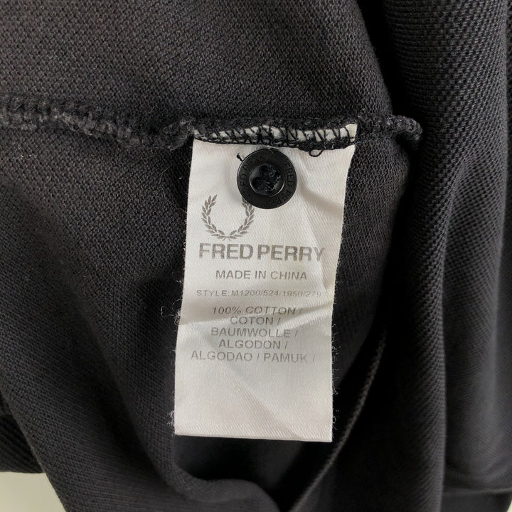 Fred Perry short sleeve polo shirt, size M for men unclear black type Vintage Second Hand