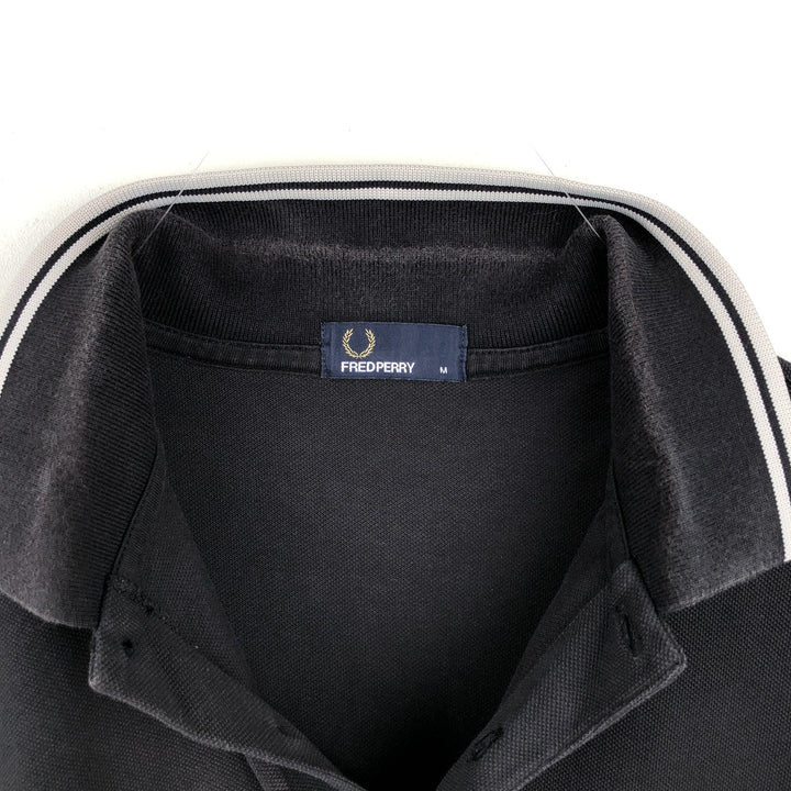 Fred Perry short sleeve polo shirt, size M for men unclear black type Vintage Second Hand