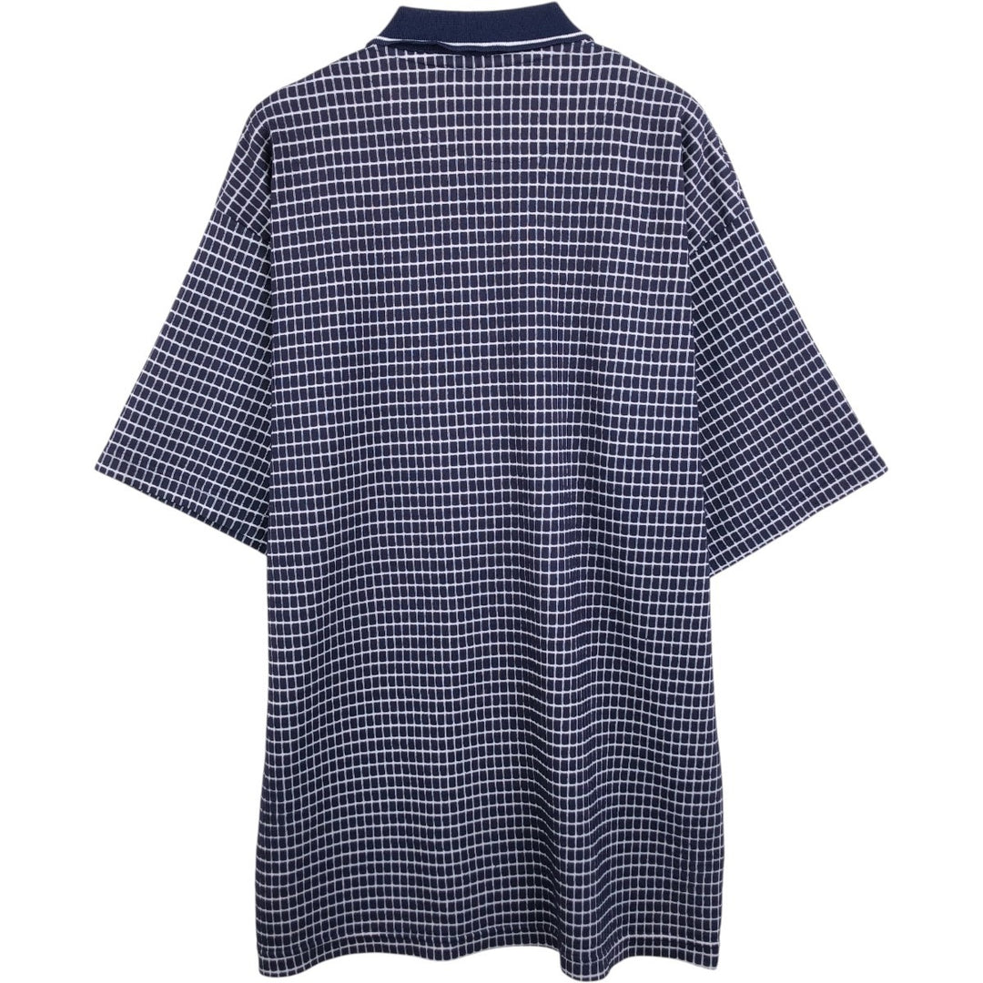 Reebok short-sleeved polo shirt, men's size L (equivalent to size L) unclear navy blue type Vintage Second Hand