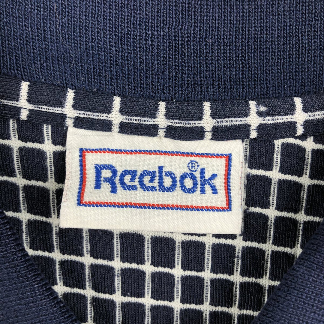 Reebok short-sleeved polo shirt, men's size L (equivalent to size L) unclear navy blue type Vintage Second Hand